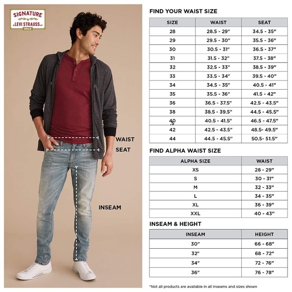 Signature Levi Strauss Gold Mens Jeans 29W 30LSOLD - Picture 10 of 10